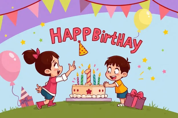 Imagen de cumpleaños de cartoon celebra la vida