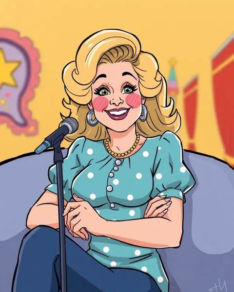 Imagen de dibujo de Dolly Parton no disponible en línea