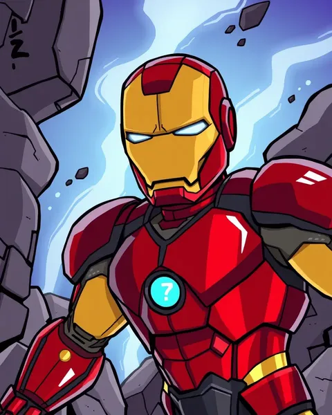 Imagen de dibujos animados de Iron Man: Imagen de dibujos animados de Iron Man