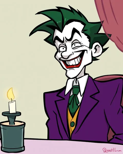 Imagen de dibujos animados del Joker: Representación de la anarquía del payaso