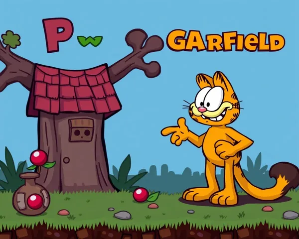 Imagen de fondo de videojuego de Garfield en formato PNG