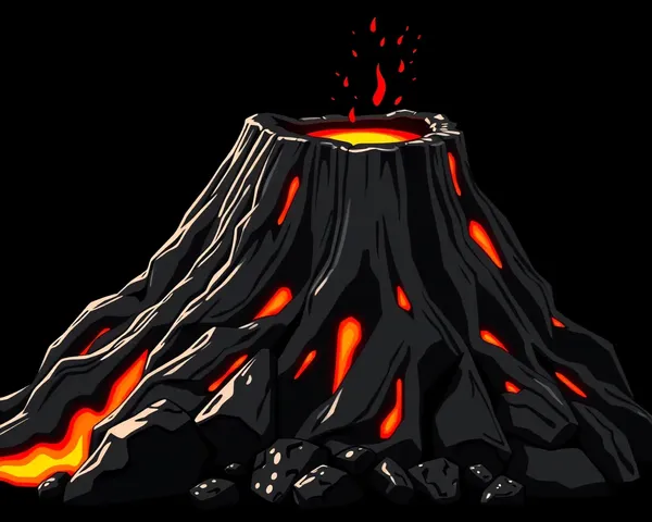 Imagen de fuego volcánico PNG