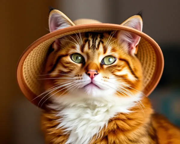 Imagen de gato en sombrero: Delicia whimsical