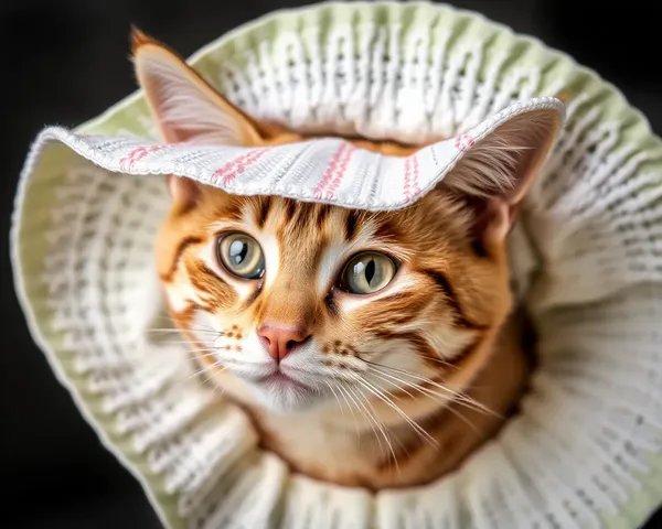 Imagen de gato whimsical con sombrero deleita