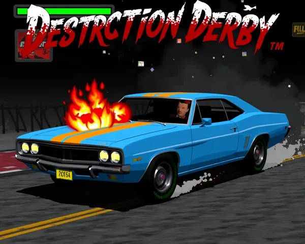 Imagen de juego de PlayStation 1 de Destruction Derby en formato PNG