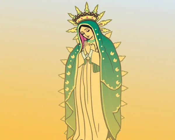 Imagen de la Virgen de Guadalupe exhibida