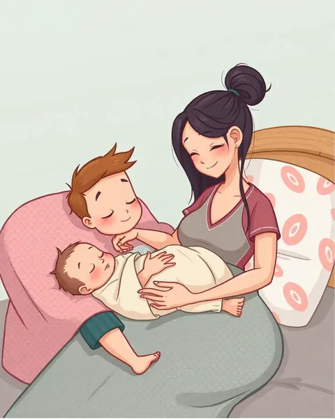 Imagen de lactancia en dibujos animados celebra la belleza de la maternidad