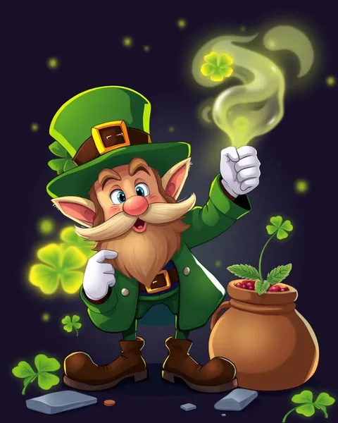 Imagen de leprechaun en dibujos animados para alegría festiva