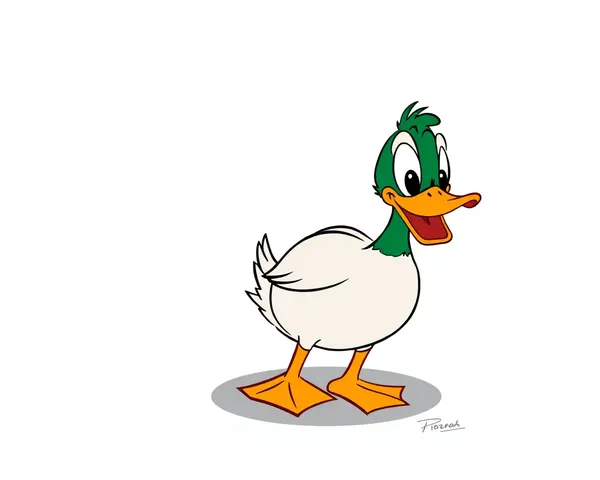 Imagen de pato mallard cartoon limpia en formato PNG