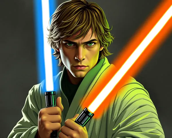 Imagen de personaje del Jedi Luke Skywalker en su última misión