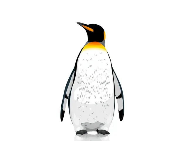 Imagen de pingüino en formato PNG con detalles proporcionados