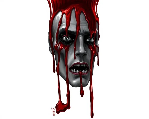 Imagen de sangre gotosa en formato PNG para tráiler de juego de horror