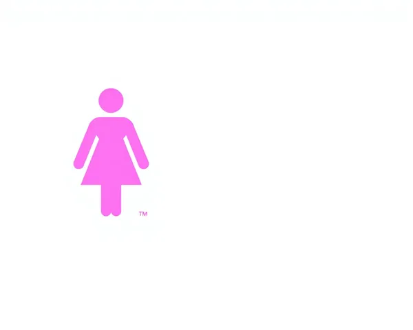 Imagen de símbolo femenino rosa transparente en formato PNG para descargar