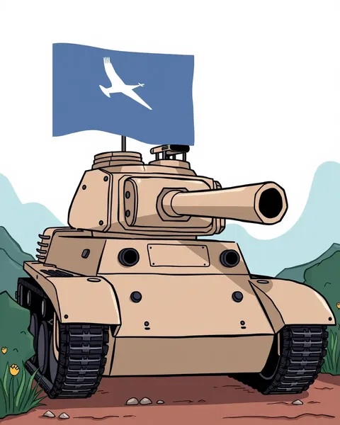 Imagen de tanque de Cartoon: escena detallada y hermosa