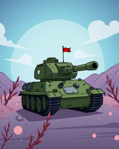 Imagen de tanque de dibujos animados