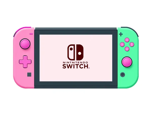 Imagen de transparencia PNG de Nintendo Switch rosa y verde