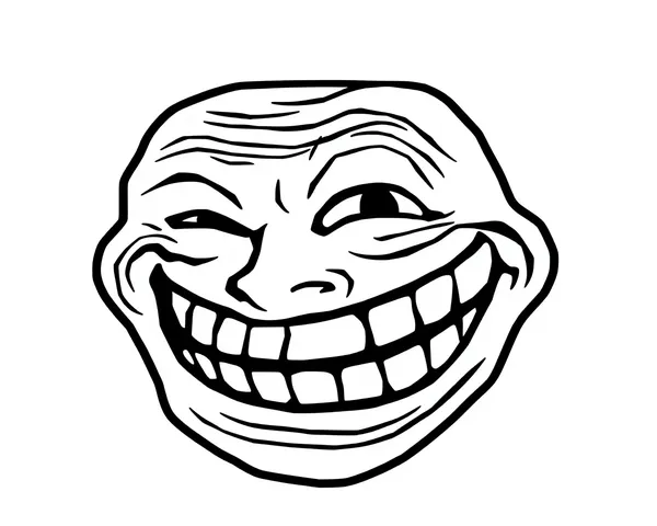 Imagen de troll face PNG utilizada en todas partes