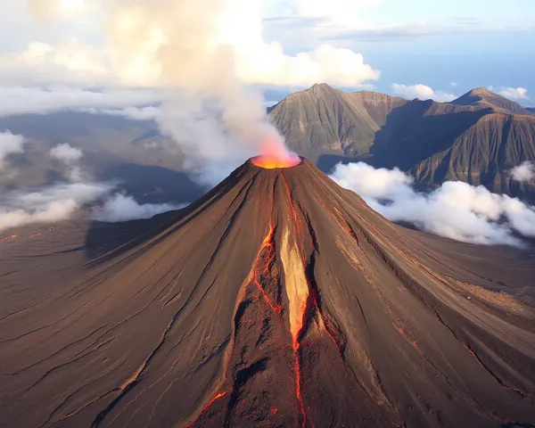 Imagen de volcán PNG para arte gráfico