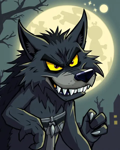 Imagen de werewolf cartoon: un concepto de animación clásico