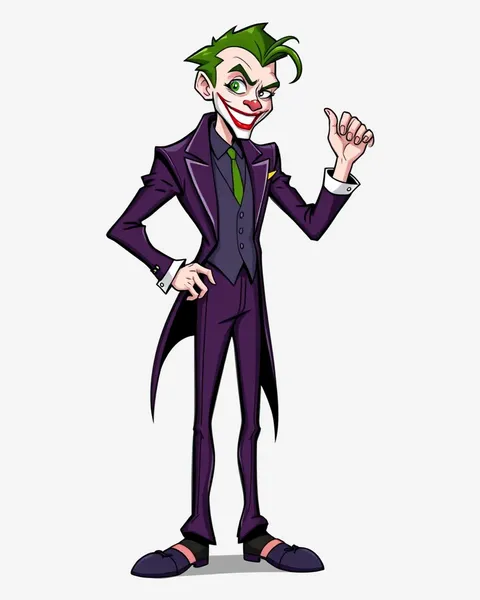 Imagen del Joker de dibujos animados: ilustraciones de dibujos animados del Joker