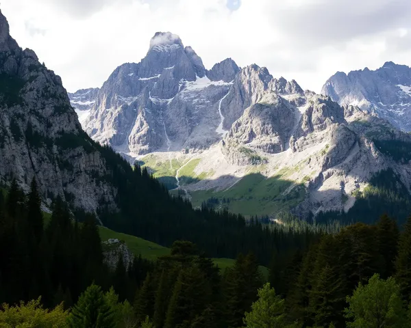 Imagen panorámica de montañas PNG