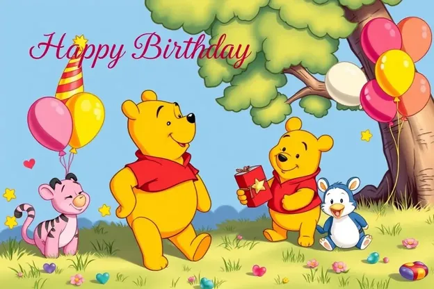 Imagenes de Feliz Cumpleaños Pooh con Mensajes Amables