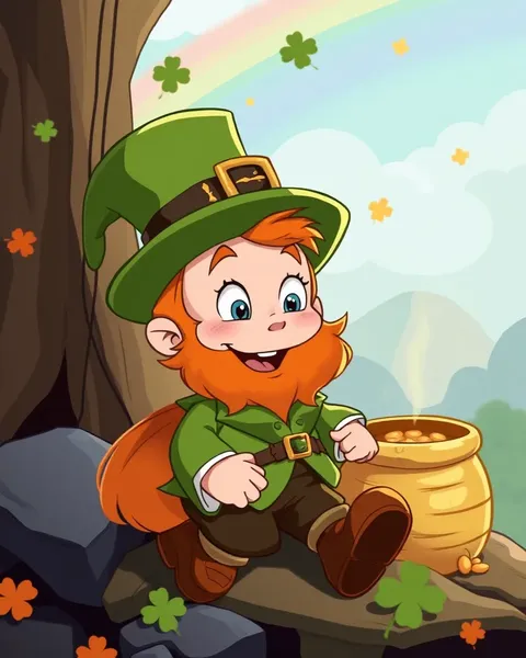 Imagenes de dibujos animados de Leprechaun adorables para diversión