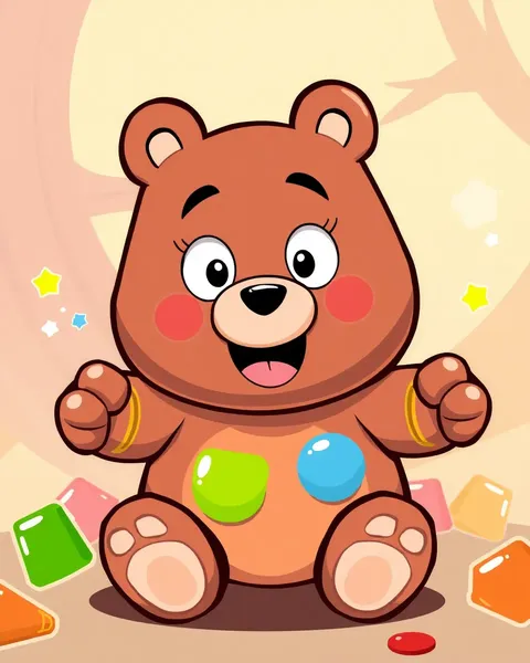 Imágenes Coloridas de Personajes de Gummy Bears de Cartoon