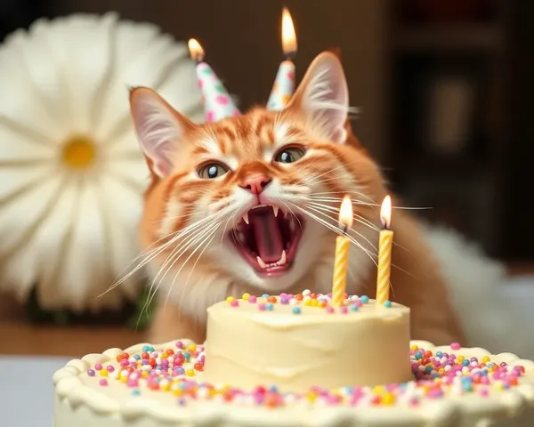 Imágenes Divertidas de Gatos para Saludos de Cumpleaños