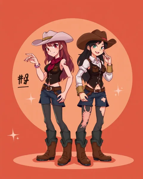 Imágenes Libres de Cowgirls de Cartones