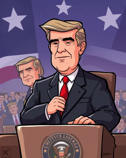 Imágenes Oficiales del Presidente de Cartoon para Vistas Públicas