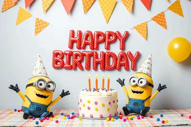 Imágenes coloridas capturan el momento feliz del cumpleaños de Minion