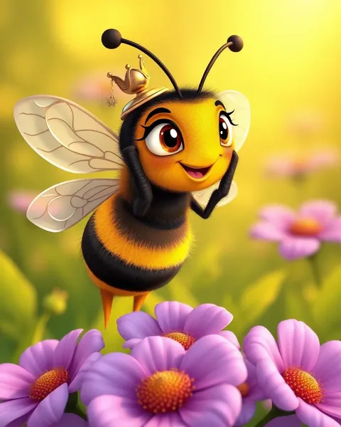 Imágenes de Abeja Reina de Cartones Gratis para Descarga