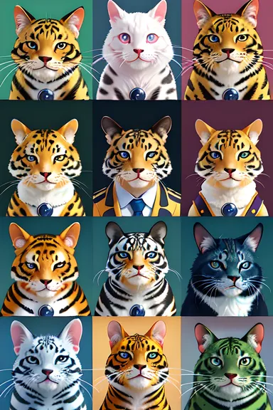 Imágenes de Animales Divertidos con Caras Coloridas