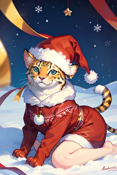 Imágenes de Animales Navideños: Fotografía de Animales Fiestera de Navidad