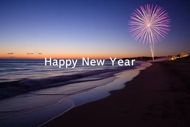 Imágenes de Año Nuevo de Playa para un Comienzo Alegre