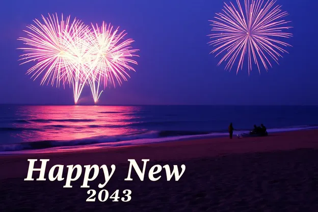 Imágenes de Año Nuevo en la Playa para Celebrar la Felicidad