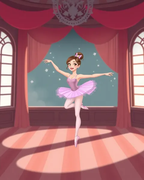 Imágenes de Ballerina de Cartoon: Galería de Ilustraciones Coloridas