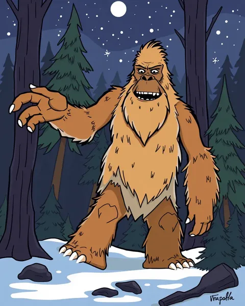 Imágenes de Bigfoot de caricatura y su popularidad