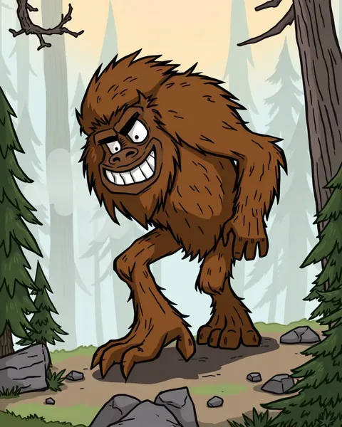 Imágenes de Bigfoot en forma de dibujo animado que desatan debate en línea