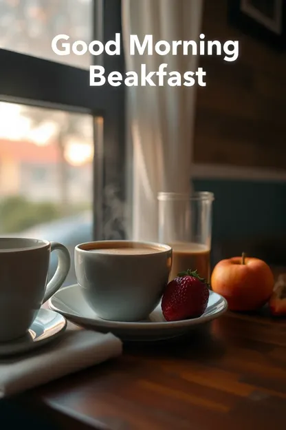 Imágenes de Buen Día con Pan y Café para Desayunar