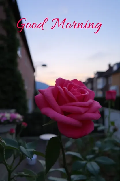 Imágenes de Buen Día con una Rosa Vibrante