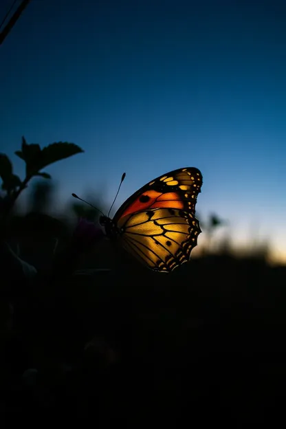 Imágenes de Buenas Noches Mariposa con Colores Hermosos