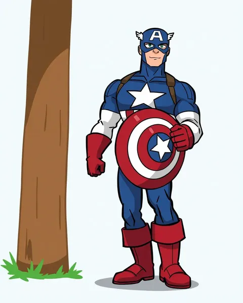 Imágenes de Captain America de dibujos animados: galería en línea