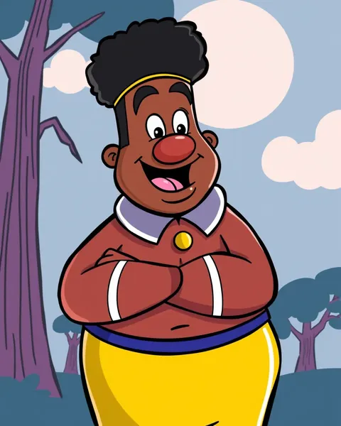 Imágenes de Cartones de Fat Albert que Muestran Arte Whimsical