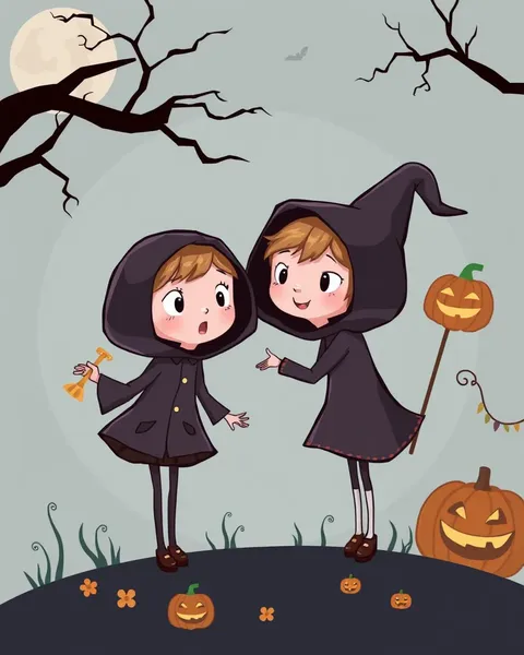 Imágenes de Cartones de Halloween Adorables Gratis para Uso