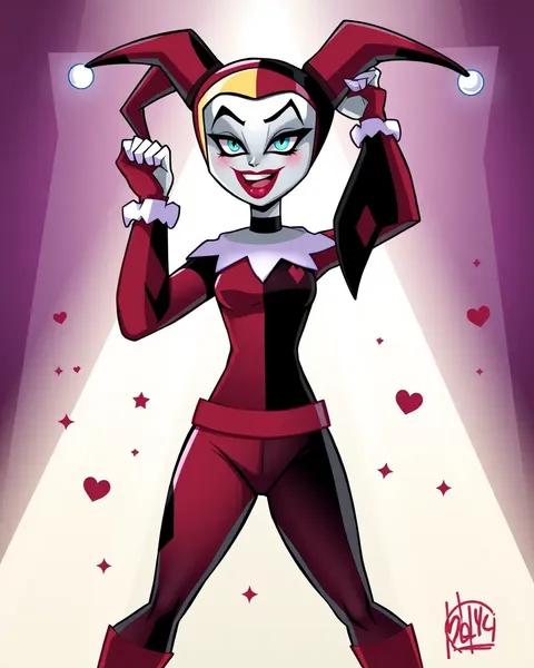 Imágenes de Cartones de Harley Quinn con Toque Mágico