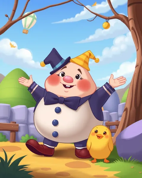 Imágenes de Cartones de Humpty Dumpty de Edad Antigua para la Risas de los Niños