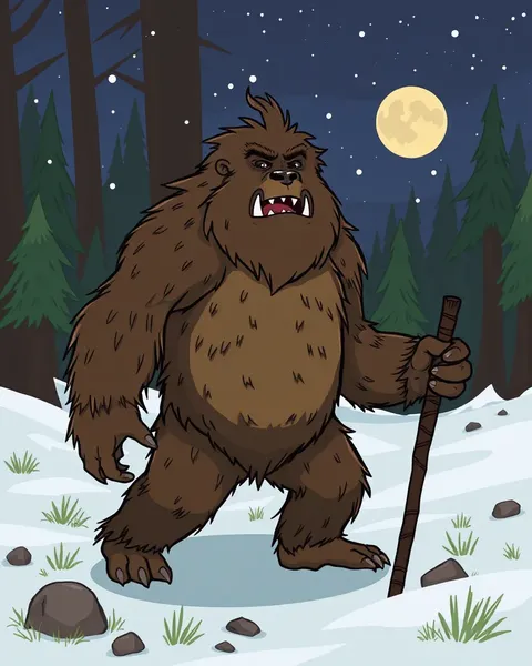 Imágenes de Cartones de Sasquatch: Arte Whimsical de Sasquatch