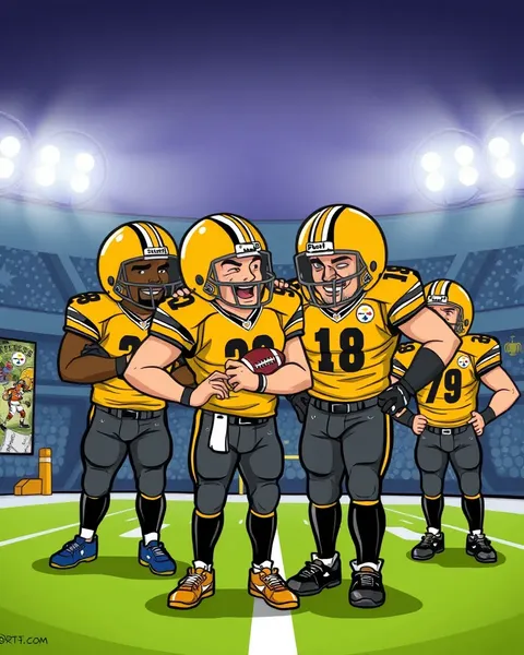 Imágenes de Cartones de Steelers en ilustraciones variadas